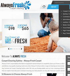 Always Fresh Carpet Website